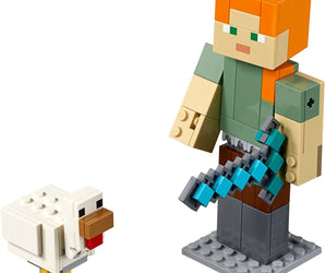 LEGO Minecraft BigFig Alex met Kip - 21149