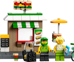 LEGO City - 40578 Sandwich winkel snackbar LEGO figuur LEGO fiets hamburgertent exclusief